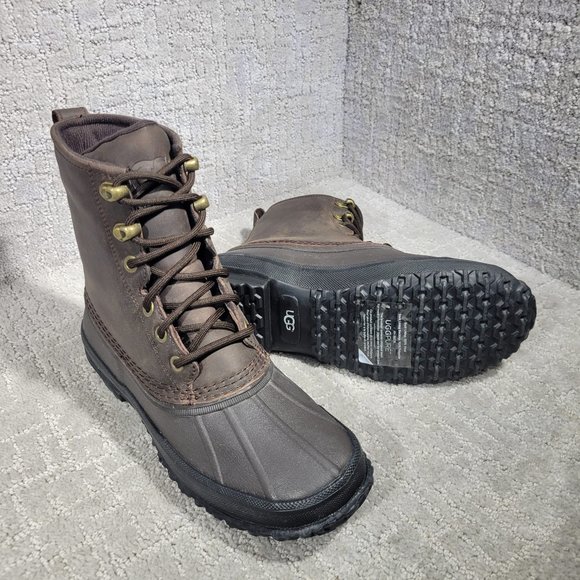 Ugg Yucca Men's Size US 7 Brown Waterproof Winter Leather Duck Boots 1015382 - Picture 7 of 10